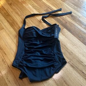 La Blanca black rouged bathing suit -10